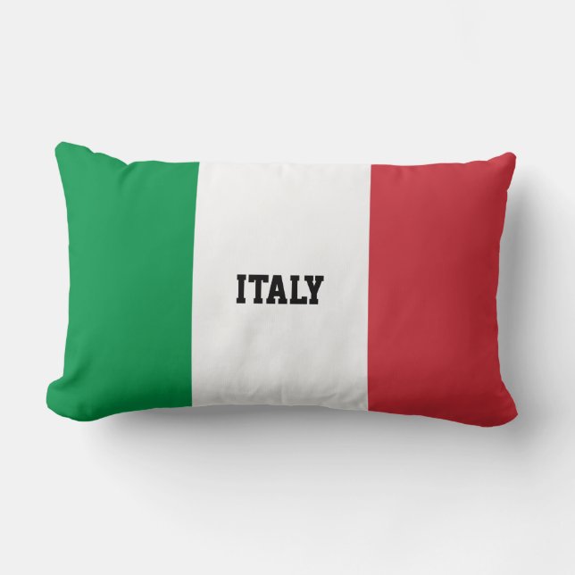 Personalised Italy Flag Lumbar Cushion (Front)