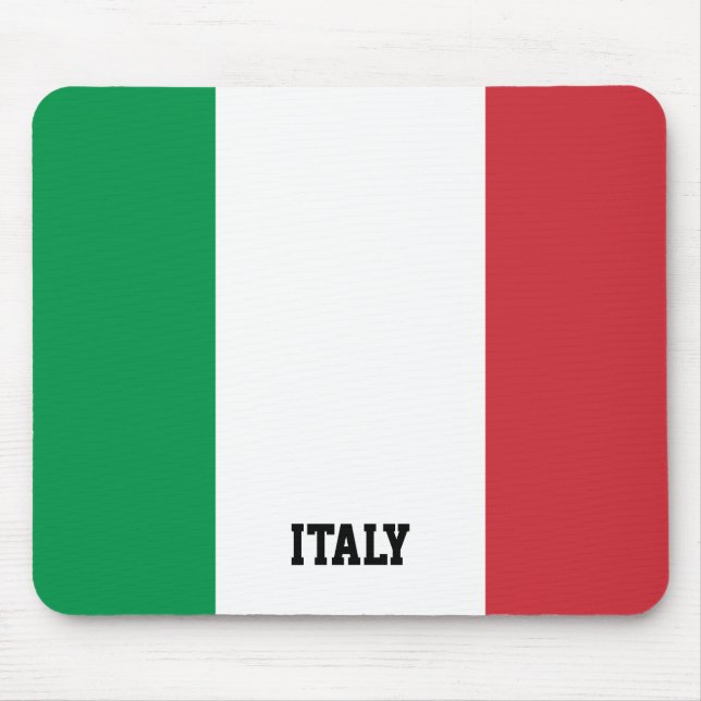Personalised Italy Flag Mouse Mat (Front)