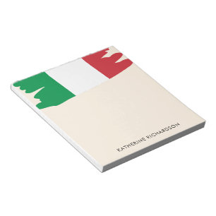 Personalised Italy Italian Flag Notepad