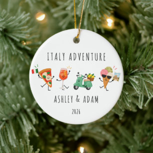 Personalised Italy Vacation Christmas Ornament
