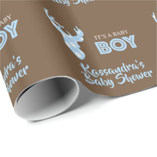 Personalised It's A Boy Deer Wrapping Paper