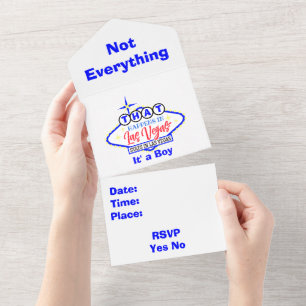 Personalised It's a Boy Las Vegas All In One Invitation