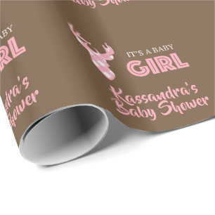 Personalised It's A Girl Deer Wrapping Paper