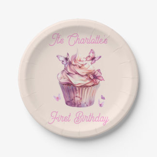 Personalised It's Name's First Birthday Paper Plate