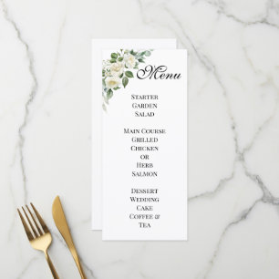 Personalised Ivory Blossom Wedding Menu