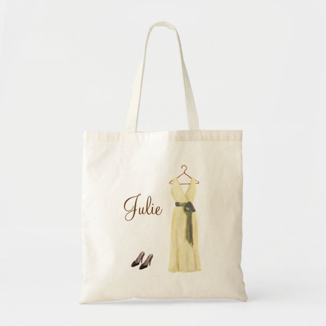 Personalised Ivory Bridesmaid Tote Bag (Front)