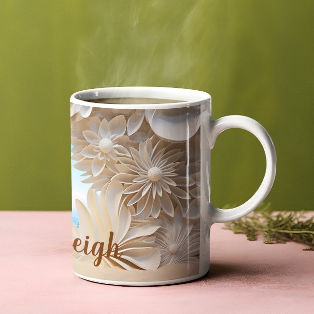 Personalised Ivory Coast 3D look Beach Coffee Mug (Creator Uploaded)