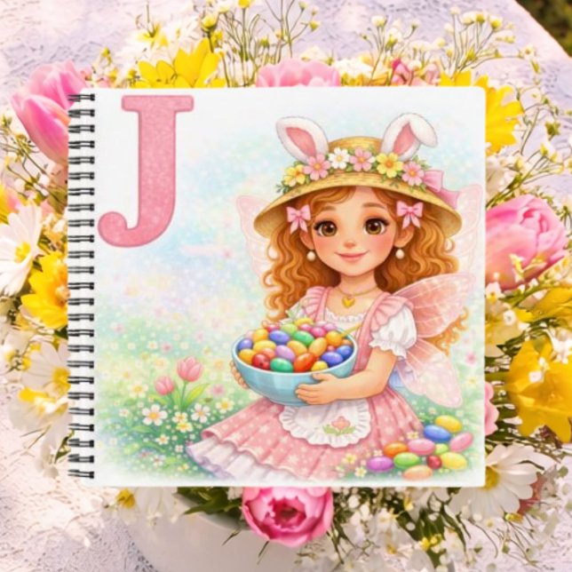 Personalised J Candy Gift for Girls Notebook (Creator Uploaded)