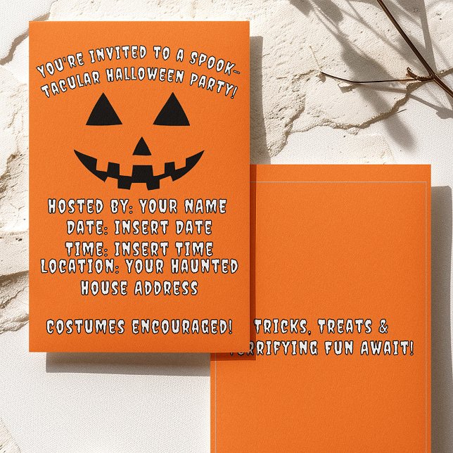 Personalised Jack-o'-Lantern Halloween Party Invitation (Creator Uploaded)