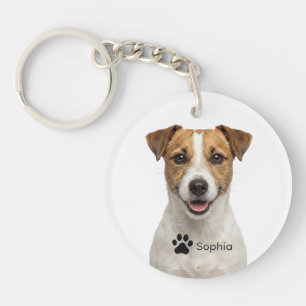 Personalised Jack Russell Brown Dog Keychains