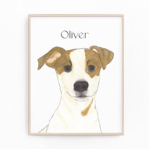 Personalised Jack Russell Terrier Art Photo Print