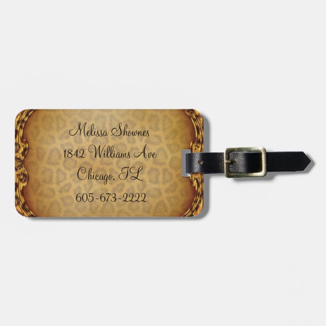 Personalised Jaguar Tag (Front Horizontal)