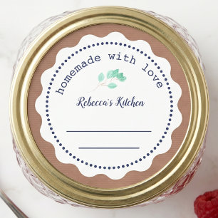 Personalised Jam Canning   Homemade  with love Classic Round Sticker