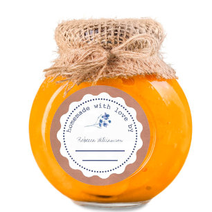 Personalised Jam Canning   Homemade  with love Classic Round Sticker