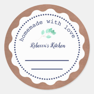 Personalised Jam Canning | Homemade with love Classic Round Sticker