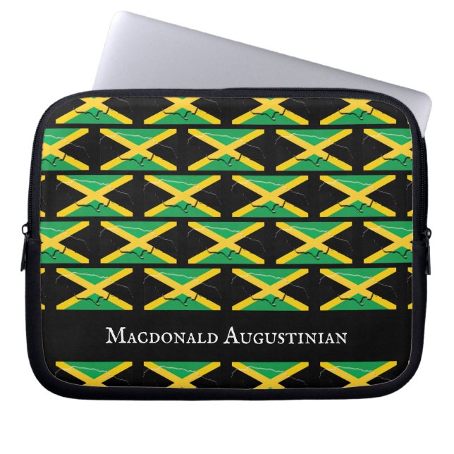 Personalised JAMAICA FLAG Laptop Sleeve (Front)