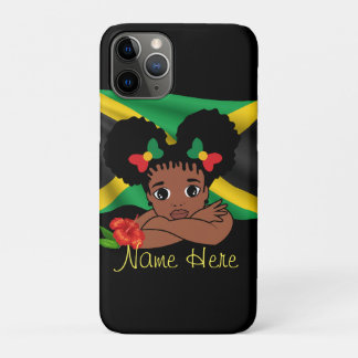 Personalised Jamaican Flag Girl iPhone 11 Pro Case