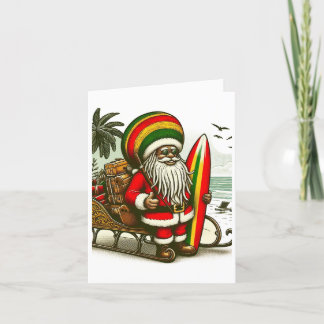 Personalised Jamaican Santa Christmas Card 