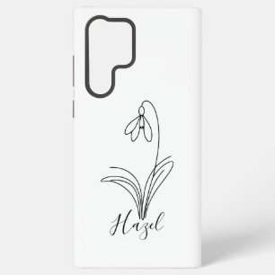 Personalised January snowdrop Birth Flower  Samsung Galaxy Case