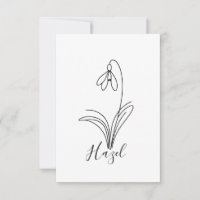 Personalised January snowdrop Birth Flower
