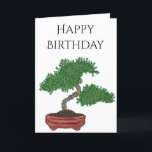 Personalised Japanese Bonsai Tree Card<br><div class="desc">This greeting card is ready for you to customise with your own message on both the front and the inside so that you can use it for birthdays or any occasion, and can creating a card that's personalised for your recipient. This card features a simple painted style illustration of a...</div>