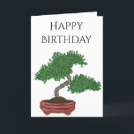 Personalised Japanese Bonsai Tree Card<br><div class="desc">This greeting card is ready for you to customise with your own message on both the front and the inside so that you can use it for birthdays or any occasion, and can creating a card that's personalised for your recipient. This card features a simple painted style illustration of a...</div>