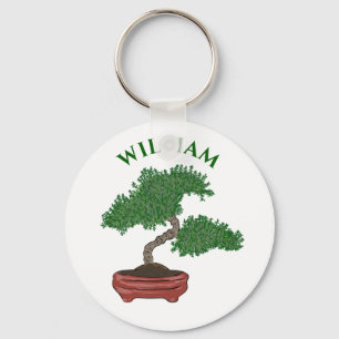 Personalised Japanese Bonsai Tree Key Ring