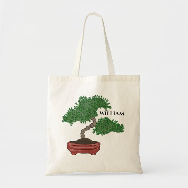 Personalised Japanese Bonsai Tree Tote Bag (Front)