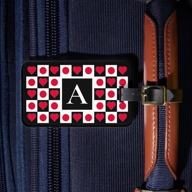 Personalised Japanese Flag Custom Letter Japan Luggage Tag (Front Insitu 4)