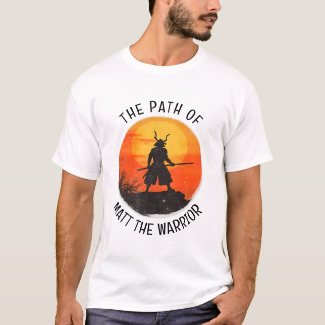 Personalised Japanese Martial Arts Samurai Warrior T-Shirt (Front)
