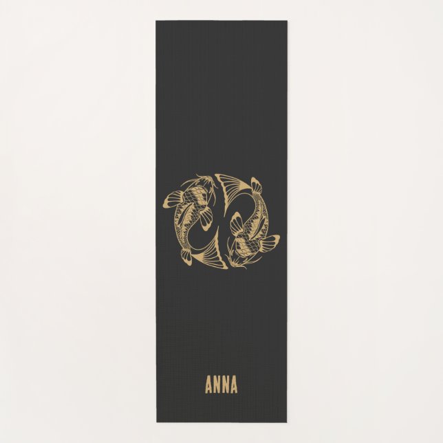 Personalised Japanesse Koi Fish Japan Lover Yoga Mat (Front)
