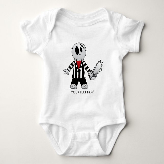 Personalised Jason with Chainsaw Baby Bodysuit (Front)