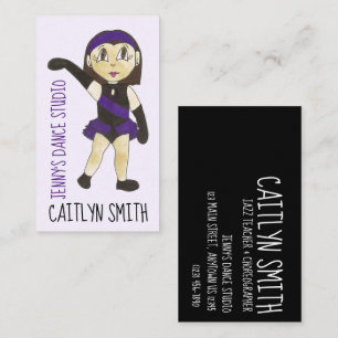 Personalised Jazz Dance Teacher Choreographer Business Card