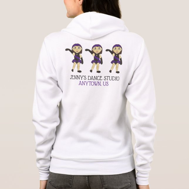 Personalised Jazz Dancer Dance School Studio Hoodie (Back)