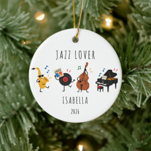 Personalised Jazz Lover Christmas Ornament