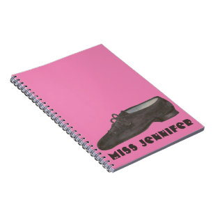 Personalised Jazz Shoe Dance Teacher Recital Gift Notebook