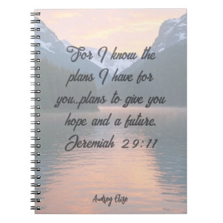 Personalised Jeremiah 29:11 Notebook