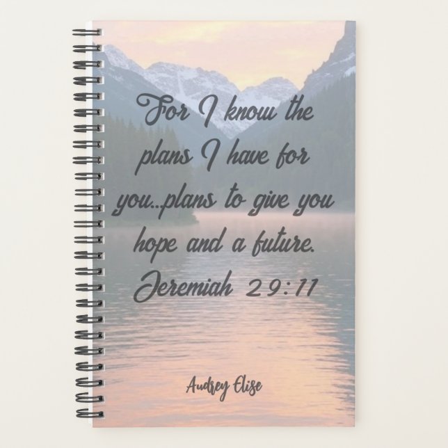 Personalised Jeremiah 29:11 Planner (Front)