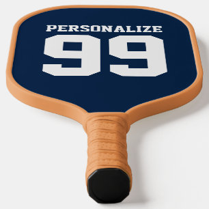 Personalised jersey number custom colour design pickleball paddle