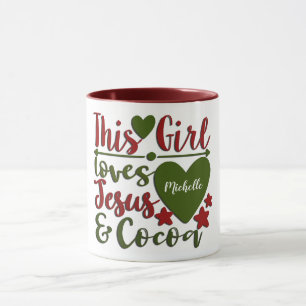 Personalised Jesus And Hot Cocoa Mug