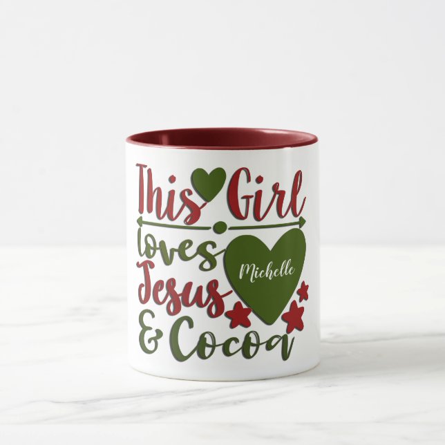 Personalised Jesus And Hot Cocoa Mug (Center)