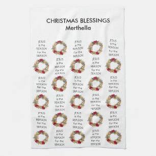 Personalised JESUS IS THE REASON Tea Towel