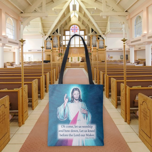 Personalised Jesus Sacred Heart Tote Bag (Creator Uploaded)