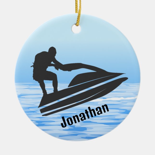 Personalised Jet Ski Ornament (Front)