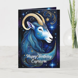 Personalised Jewel Galaxy Zodiac Capricorn Card