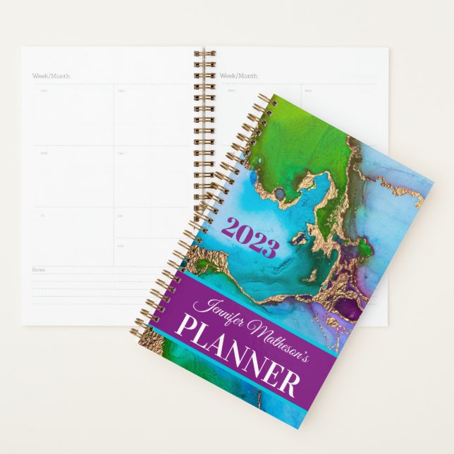 Personalised Jewel Tones Daily Planner (Display)