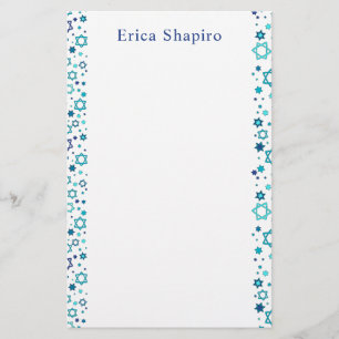 Personalised Jewish Star Stationery