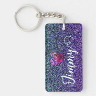 Personalised Jimmy Name Keychain – Floral Heart wi
