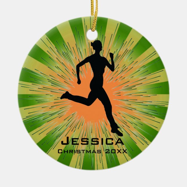 Personalised Jogger Runner Ornament (Front)