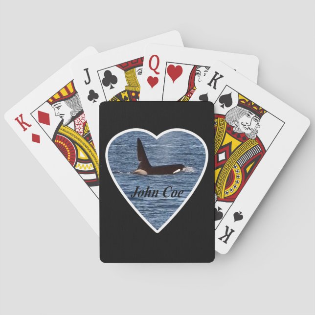 Personalised John Coe Orca Customisable Playing Cards (Back)